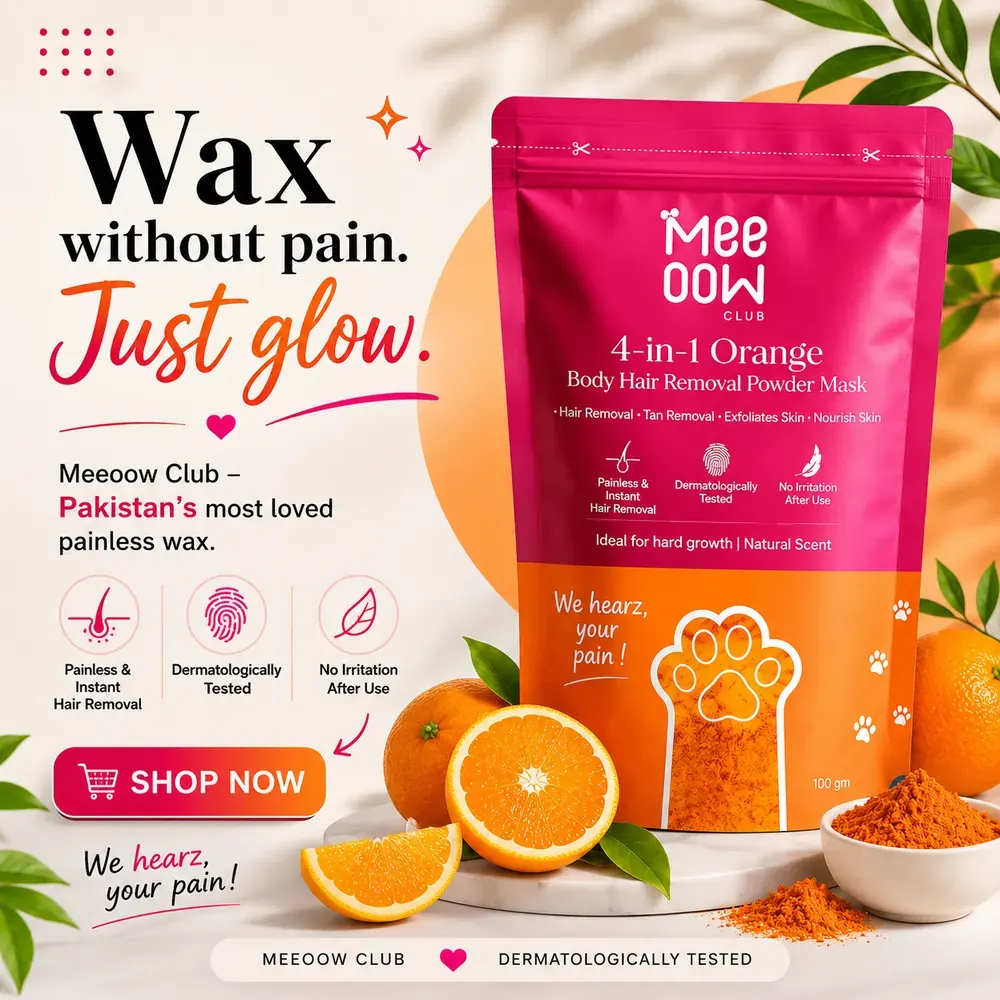 Orange Hair Removal Powder for sensitive skin